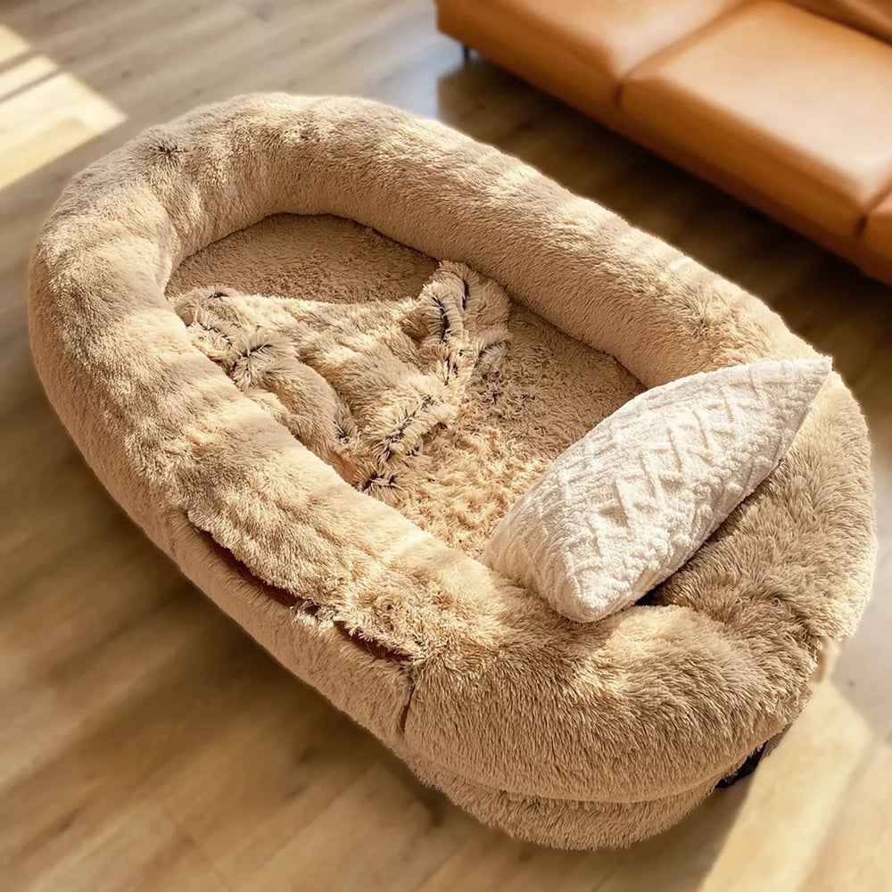 Ninetails Human Dog Bed - Khaki